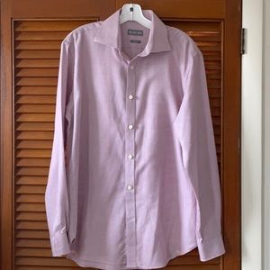 Pink Men’s Michael Kors dress shirt in slim fit.